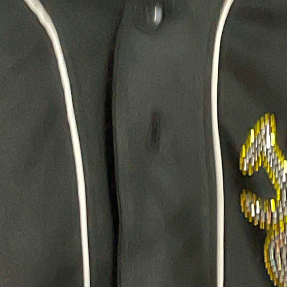 Black and White Paw Print Baseball Jersey - Picture 5 of 6